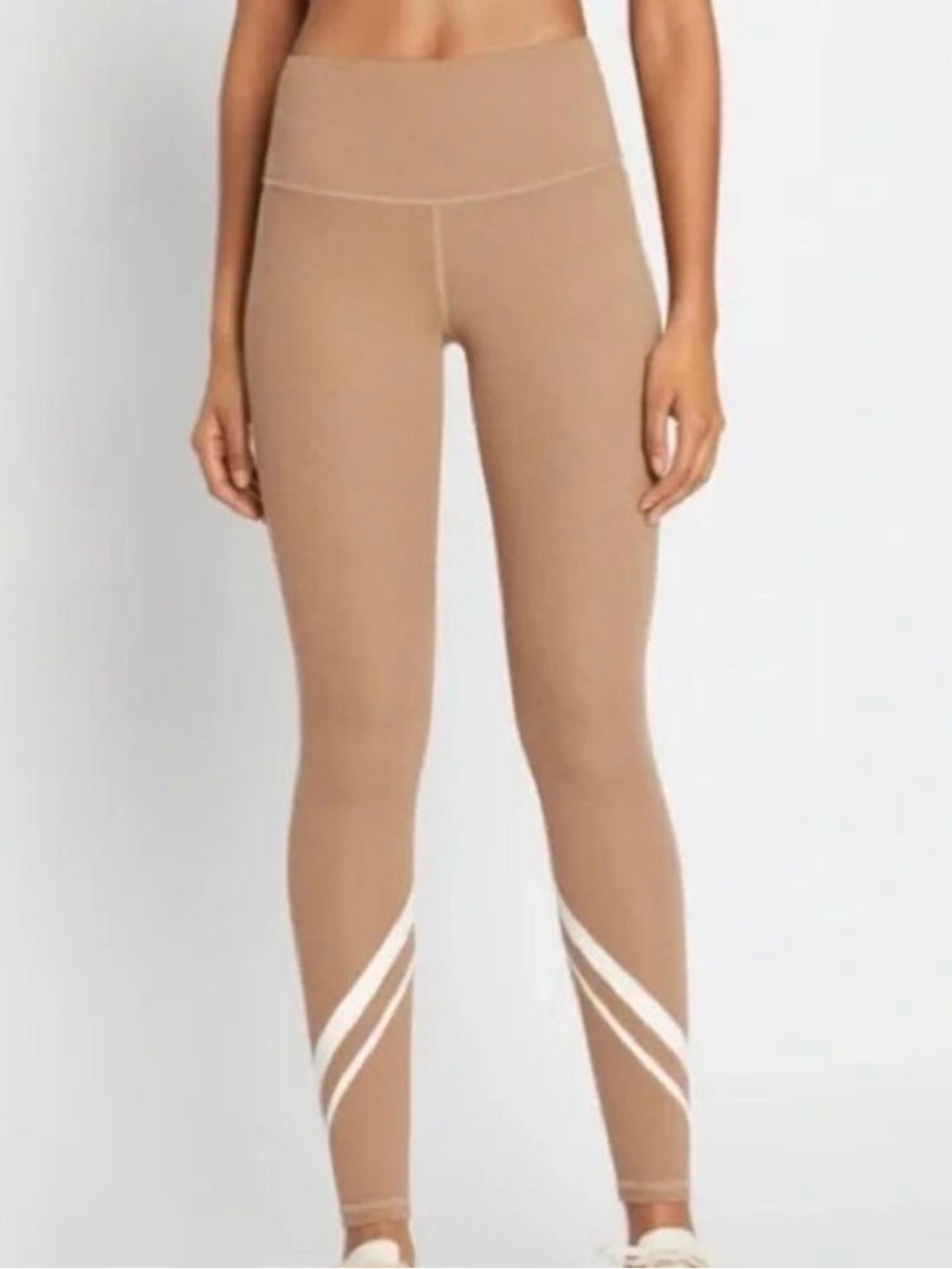 Tory Burch Sport High-Rise Compression Melange Chevron Leggings Medium